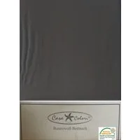 KH-Haushaltshandel Betttuch klassisches Haustuch, Betttuch, Bettlaken, OHNE Spanngummi, grau, Baumwoll-Cretonne, Gummizug: nein, (1 Stück), 150x250cm, robustes Baumwoll Cretonne Gewebe