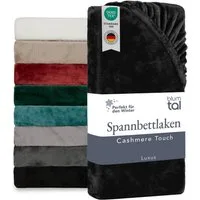 Blumtal Spannbettlaken Spannbettlaken Cashmere Touch - Oeko-TEX zert. Bettlaken, Winter - Plüsch Spannbettlaken aus Mikrofaser