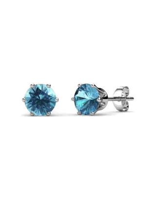 Geburtsstein Dezember Ohrringe - Silber und Blau
