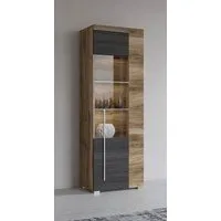 OTTO home Vitrine Roger,Höhe 160cm stilvolle Glasvitrine mit verstellbare Glasböden Standvitrine 1Trg, viel Stauraum, ohne Beleuchtung