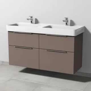 Sanipa 3way Waschtischunterbau zu Laufen Pro S Waschtisch mit 4 Auszügen, Taupe-Matt UP7871T