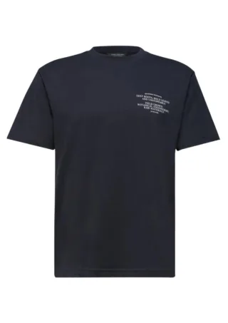 Street One - T-Shirt mit Rundhals und Chestprint blau - Gr. - L