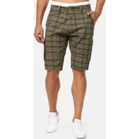 Indicode Cargoshorts Herren Monroe Cargo Cargo Shorts Herrenshorts mit 6 Taschen inkl. Gürtel