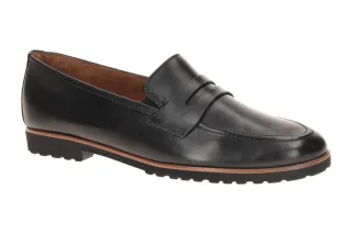 Paul Green Damen Slipper 2493-130 Schwarz Echtleder Flexibel Leicht