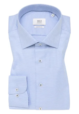 ETERNA - Hemd Twill Langarm hellblau - Gr. - 42/Langarm - 65cm