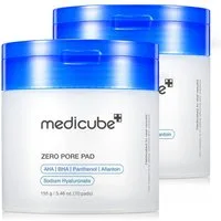 Medicube Gesichtswasser Toner-Pads Doppelseitige Reinigungspads Peeling Zero Pore Pad AHA BHA, 2-tlg., Gesichtsreinigung, Peeling, Porenentferner, Medicube, Pads