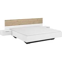rauch Bettanlage Doppelbett Futonbett LAMELLA in schwebender Optik, (Bett 160x200 oder 180x200 cm), mit eleganter Lamellenabsetzung und 2 Hängenachttische MADE IN GERMANY