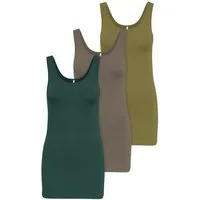 ONLY Tanktop Live Love (3-tlg) Lange Tops, elastische Baumwollqualität