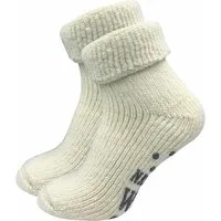 GAWILO ABS-Socken für Damen - Rutschfeste Haussocken mit Noppen - Dicke, warme Wolle (1 Paar) Warme Kuschelsocken aus Wolle helfen gegen kalte Füße - Stoppersocken