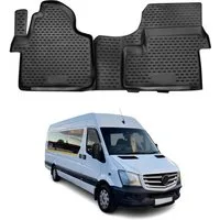 OMAC Auto-Fußmatten für Mercedes Sprinter W906 2006-2018 Schwarz TPE (2 St), für Mercedes Sprinter W906 2006-2018 Mercedes Sprinter W906 2006-2018, Antirutsch,Wasserfest,Einfache Installation