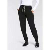 KangaROOS Jogginghose mit Zippertaschen und Logo Band