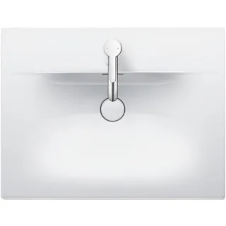 Duravit Viu Möbel-Waschtisch 2344630000 63x49cm, weiß, mit 1 Hahnloch, mit Überlauf, mit Hahnlochbank