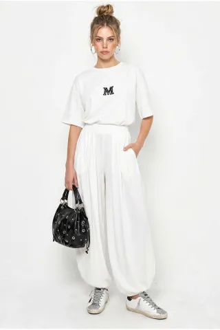 Übergröße Crew-Neck T-Shirt und weite Hose Set