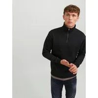 Jack & Jones Sweatshirt JJEBRADLEY SWEAT HALF ZIP NOOS Materialmix, relaxed fit