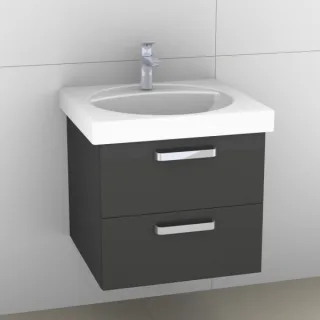 Artiqua 413 Waschtischunterschrank für Preciosa 253230, 253240 Anthrazit Glanz, 413-WU2L-K37-7065-51 413-WU2L-K37-7065-51