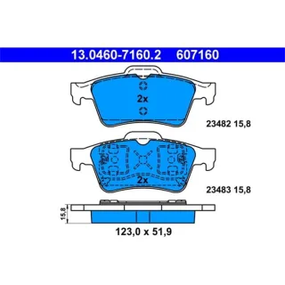 ATE Bremsbel?ge hinten Ford Tourneo Transit 1,8