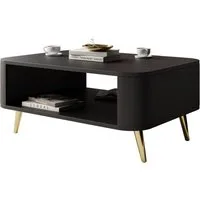 Lookway Couchtisch SHADOW II mit Ablage und wählbaren Metallbeinen (1x Tisch), Breite: 80 cm