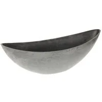 Macosa Home Pflanzschale Pflanzschale Schiff schwarz mamoriert Oval 39 cm Kunststoff (Übertopf Blumentopf, 1 St., Pflanzen-Topf Deko-Schale), Blumenschale Pflanzgefäß Blumentopf Jardniere