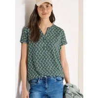 CECIL Kurzarmbluse mit Minimal Muster