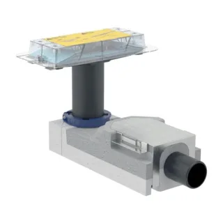 Geberit Duschrinne CleanLine Rohbauset 154150001 Ø 50 mm, für Fußbodenaufbauhöhe ab 90mm