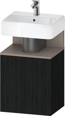 Duravit Qatego Waschtischunterbau wandhängend Eiche Schwarz Matt 440x350x645 mm - QA4076L43160000 QA4076L43160000