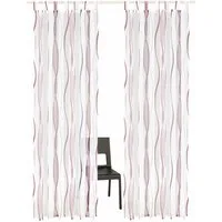 OTTO home Gardine DIMONA (2 St), Schlaufen, transparent, Voile, 2-er Set, Voile, Polyester, Wellen