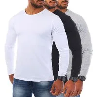 Young & Rich Langarmshirt Herren Uni Basic Longsleeve Rundhals round-Neck Unterziehshirt 2002 Rundhalsauschnitt unifarben langarm slim fit