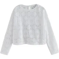 Next Blusenshirt Langärmeliges Häkeloberteil (1-tlg)