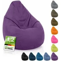 Green Bean Sitzsack Kinder Sitzsack Drop 60x60x90cm (mit Rückenlehne 60x60x90cm - Indoor Sitzkissen 220L EPS-Perlen Füllung, Kuschelig Waschbar), Bean Bag Bodenkissen Lounge Chair Sitzhocker Kindersitzsack