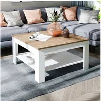 Roomart Wohnzimmertisch Couchtisch HELSINKI mit Ablageboden Wohnzimmertisch Sofatisch modern, Mit unterer Ablage, in zwei Formaten