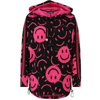 Doris Streich Sweatshirt mit Hoodie und Smiley-Print