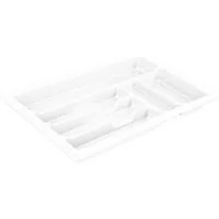BigDean Schubladeneinsatz Besteckkasten Besteckeinsatz 40 cm Zuschneidbar 330x490mm weiß (Packung, 1 St., Besteckkasten), Universal Besteckeinsatz, Besteckkasten, Zuschneidbar, Kunststoff