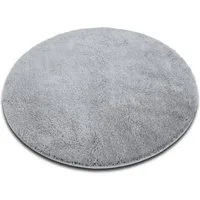 Karat Badematte Bari Hazy, Rund, Badteppich, Viele verschiedene Farben & Größen, Höhe 30 mm, Weicher & dichter Flor, Polyester, Mikrofaser, Rund, besonders weich durch Mikrofaser