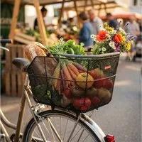 Pletscher Fahrradkorb Hinterradkorb Pletscher Deluxe XXL anthrazit,engmaschig,für Pletschers