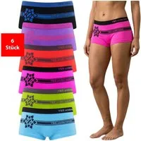 Fashionschmiede Panty Damen Pantys Mikrofaser Unterwäsche 6er & 12er Pack Hipster Slips bunt (Spar-Set, 6-St., 6er Pack) Keine störenden oder kratzenden Zettel auf der Haut.