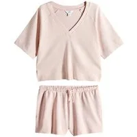 The Set Freizeitanzug The Set Frottee-Set aus T-Shirt und Shorts (2-tlg)