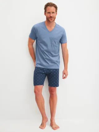 CALIDA - HERREN Pyjama kurz coronet blue - Gr. - XL