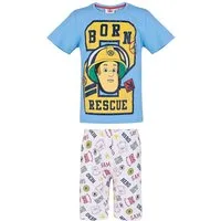 Feuerwehrmann Sam Pyjama FEUERWEHRMANN SAM kurzer Kinder Pyjama Schlafanzug T-Shirt + Shorts Sky Gr.98 104 110 116 128