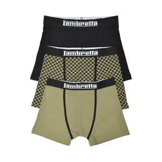 Lambretta - Boxershorts für Herren(3er-Pack) (Khakigrün/Schwarz)