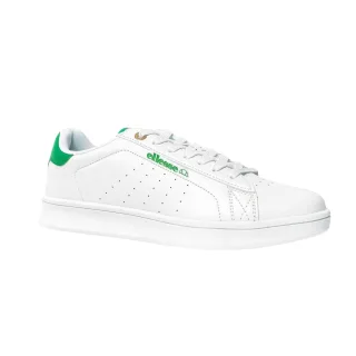 Ellesse - Logo Sneaker für Herren, Cupsohle (Weiß/Grün)