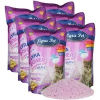 Lyra Pet Katzenstreu 6 x 5 Liter Lyra Pet® Lyra Power® Silica Silikat klumpend Katzenstreu, klumpend, staubfrei