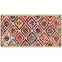 vidaXL Teppich, Waschbar Mehrfarbig 80x150 cm Rutschfest