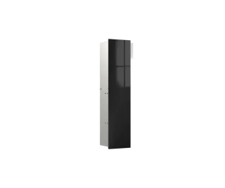 emco WC-Modul asis pure mit Glasfront Türanschlag links, Unterputz, 1-türig 730 mm, schwarz, 9755275 975527510