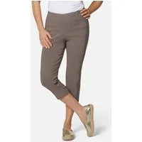 GOLDNER Schlupfhose Schlupfhose LOUISA mit Steppnähten Komfortable Stretchhose in verkürzter Länge, Slim Fit