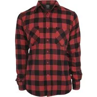 URBAN CLASSICS Kurzarmshirt Urban Classics Herren Checked Flanell Shirt (1-tlg)