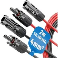 ABSINA ABSINA Solarkabel-Set 910001, MC4, 2x 2 m, 4 mm² Solarkabel