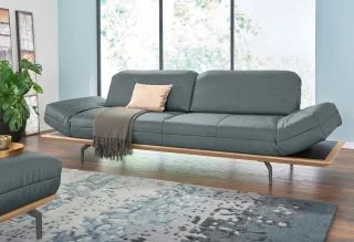 Creation BY ROLF BENZ 4-Sitzer "CR.420, Designsofa, Loungesofa" in 2 Qualitäten, Holzrahmen in Eiche Natur oder Nußbaum, Breite 252 cm