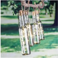 Spetebo LED-Girlande LED Solar Flaschen Lichterkette - 48 LED, 48-flammig, Garten Deko Beleuchtung