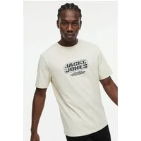 Jack & Jones T-Shirt JCOLIDO AOP FRONT PRINT TEE SS CREW NECK mit Frontprint