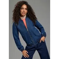 Arizona Jeansjacke im winterlicheren Denim hüftlang, Comfort Fit, mit Reißverschluss